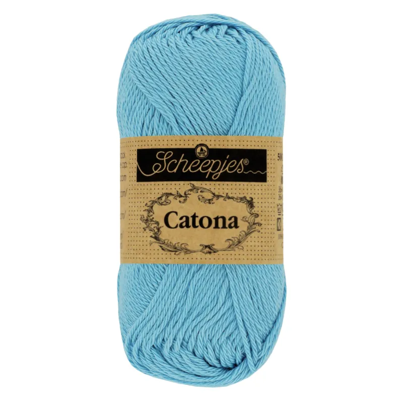 Coton Scheepjes Catona 50g 510 Sky Blue - Chat Crochet