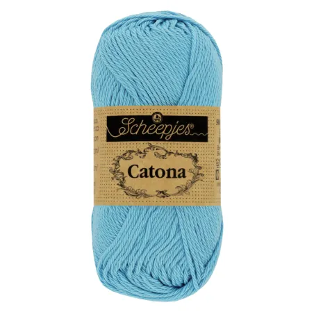 Coton Scheepjes Catona 50g 510 Sky Blue - Chat Crochet