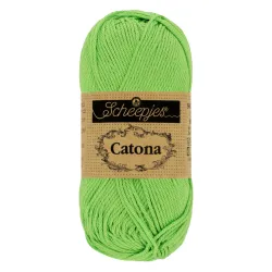Coton Scheepjes Catona 50g 513 Apple Granny - Chat Crochet