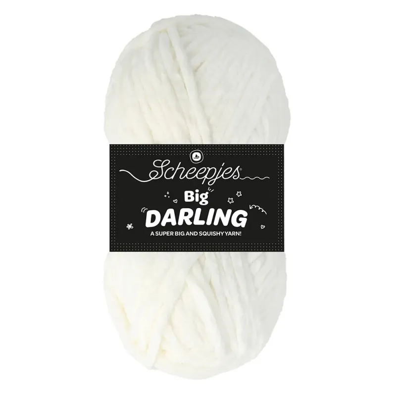 Fil chenille Scheepjes Big Darling 150g Ice Bear - Chat Crochet