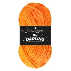 Fil chenille Scheepjes Big Darling 150g Pumpkin - Chat Crochet