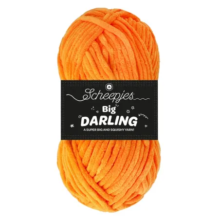 Fil chenille Scheepjes Big Darling 150g Pumpkin - Chat Crochet