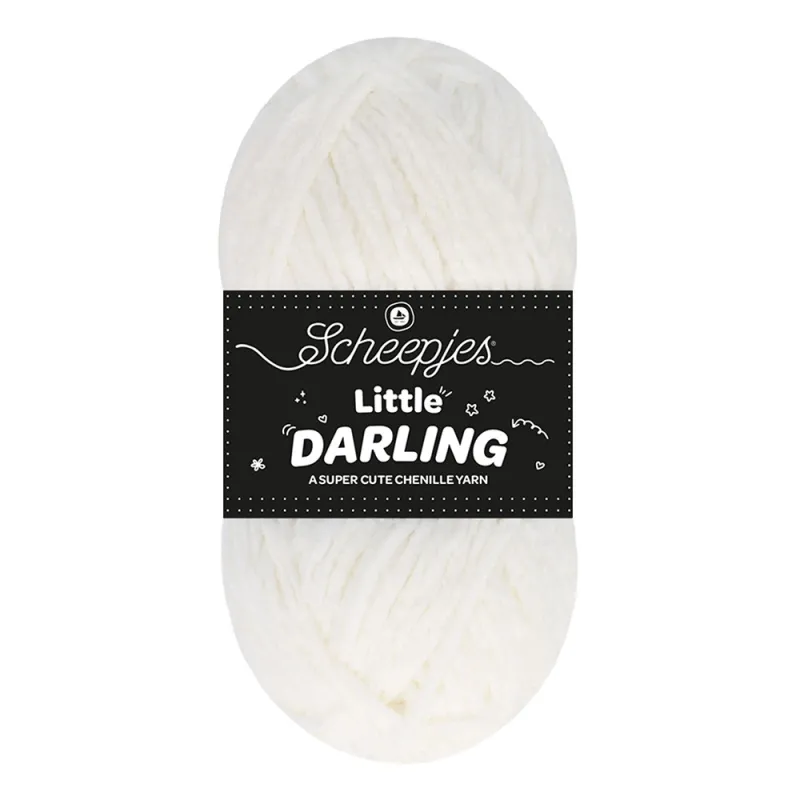 Fil chenille Scheepjes Little Darling 50g - Ice Bear