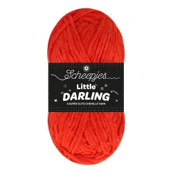 Fil chenille Scheepjes Little Darling 50g - Strawberry