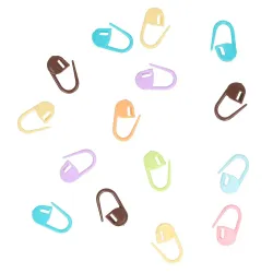 15 petits marqueurs de mailles Opry colorés pour crochet et tricot.