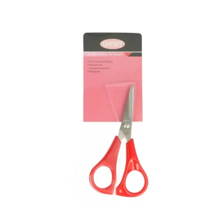 Ciseaux de loisir Opry Red en acier laqué rouge pour mercerie et crochet