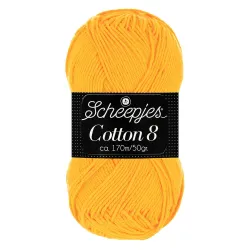 Coton Scheepjes Cotton 8 50g pour crochet - 714 Orange Clair