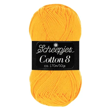 Coton Scheepjes Cotton 8 50g pour crochet - 714 Orange Clair