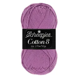 Scheepjes - Cotton 8 - 50g pour crochet - 726 Mauve