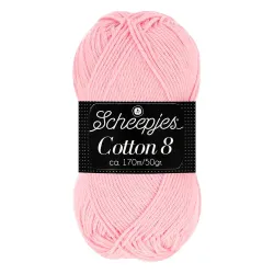Scheepjes - Cotton 8 - 50g pour crochet - 654 Rose