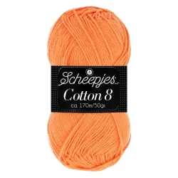 Scheepjes - Cotton 8 - 50g pour crochet - 639 Orange  Foncé