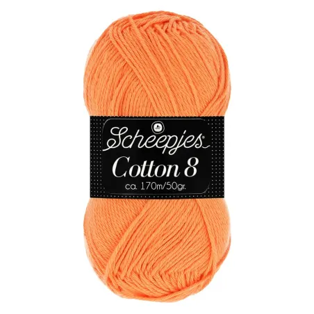 Scheepjes - Cotton 8 - 50g pour crochet - 639 Orange  Foncé