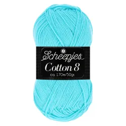 Scheepjes - Cotton 8 - 50g pour crochet - 622 Bleu