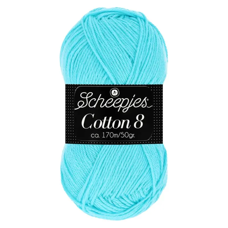 Scheepjes - Cotton 8 - 50g pour crochet - 622 Bleu