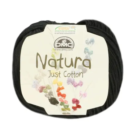 Coton DMC Natura Just Cotton 50g - Noir - Chat Crochet