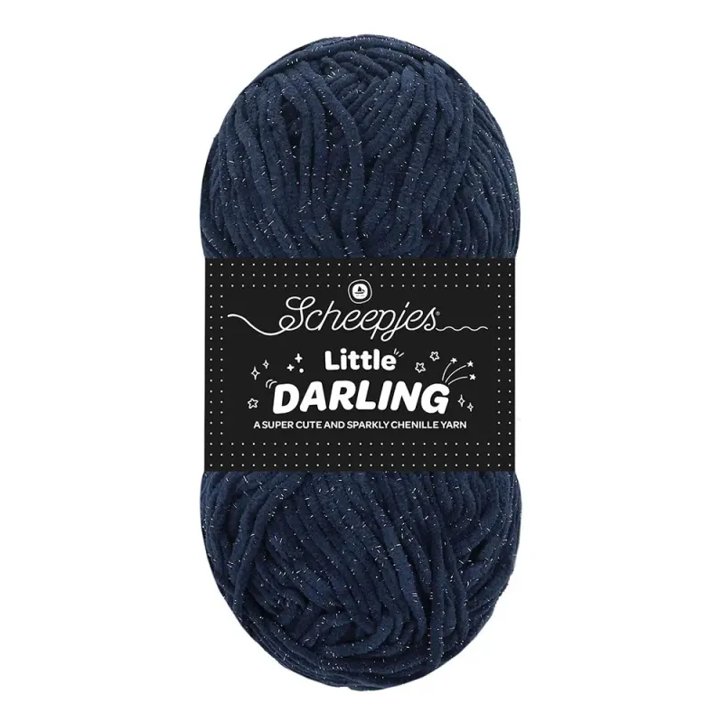 Fil chenille Scheepjes Little Darling Sparkle 50g - Peacock Sparkle