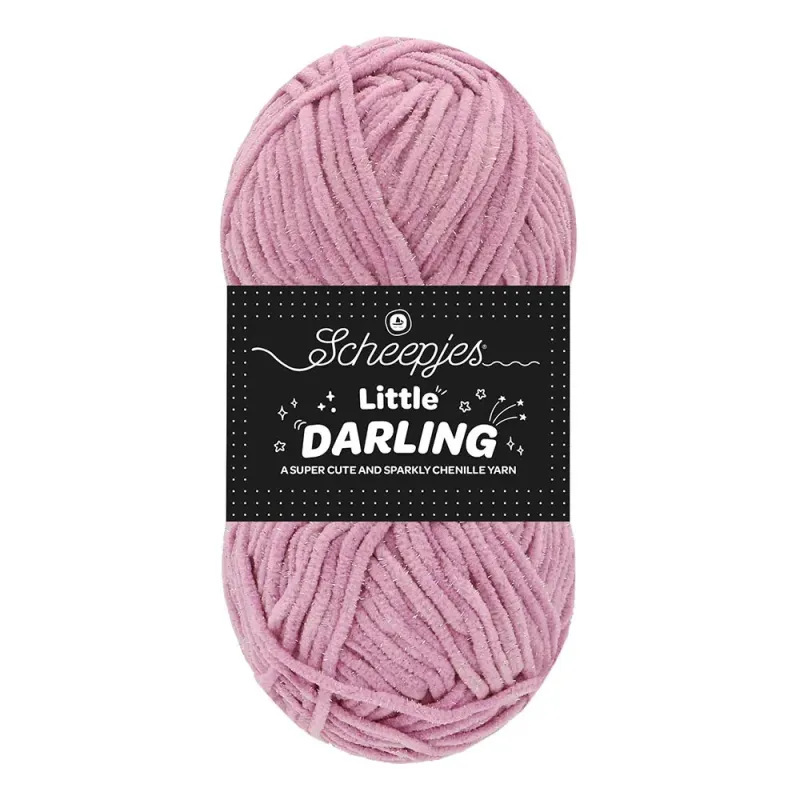 Fil chenille Scheepjes Little Darling Sparkle 50g - Jellyfish Sparkle