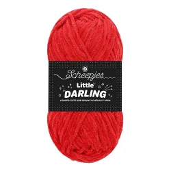 Fil chenille Scheepjes Little Darling Sparkle 50g - Cherry Sparkle