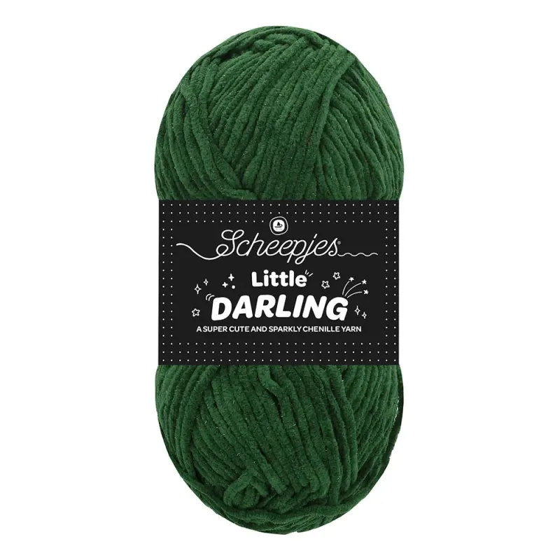 Fil chenille Scheepjes Little Darling Sparkle 50g - Pickle Sparkle