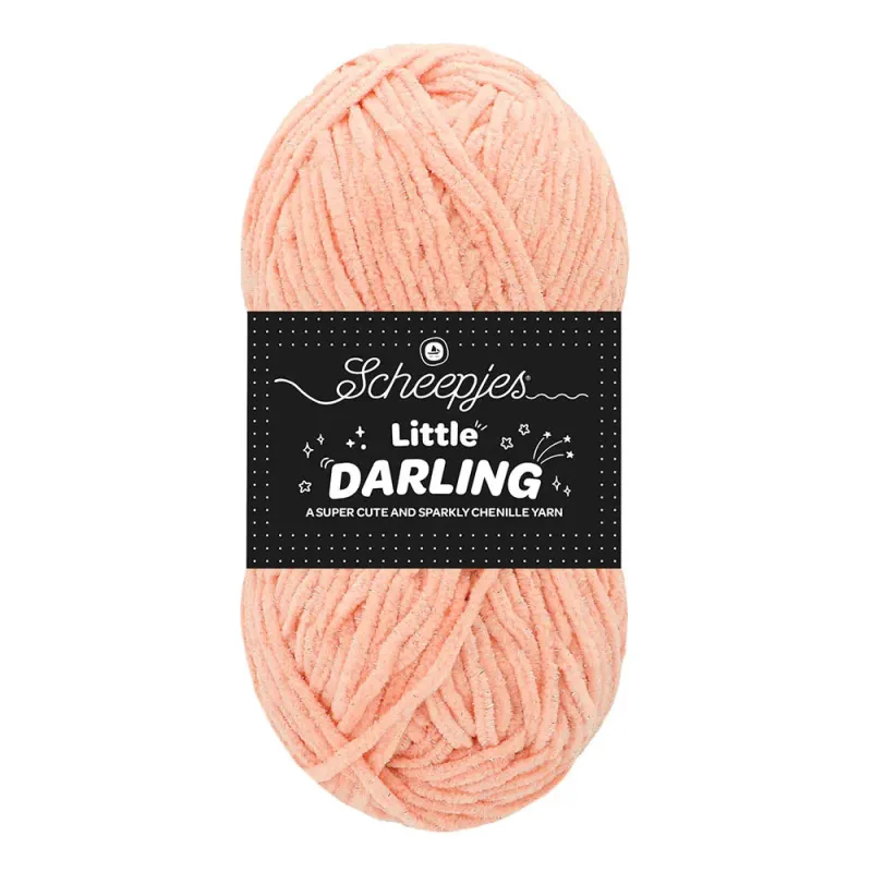 Fil chenille Scheepjes Little Darling Sparkle 50g - Piglet Sparkle