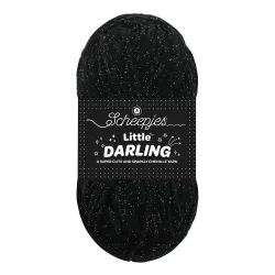 Fil chenille Scheepjes Little Darling Sparkle 50g - Panda Sparkle