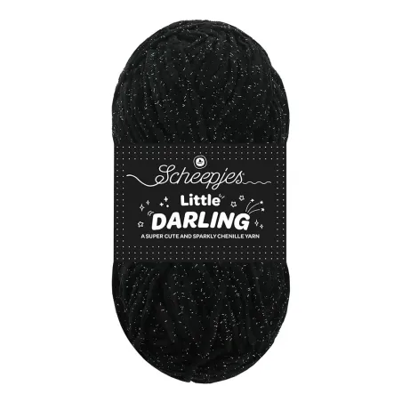 Fil chenille Scheepjes Little Darling Sparkle 50g - Panda Sparkle