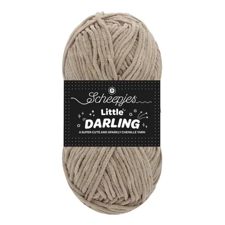 Fil chenille Scheepjes Little Darling Sparkle 50g - Koala Sparkle
