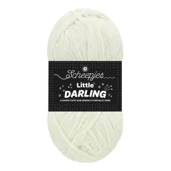 Fil chenille Scheepjes Little Darling Sparkle 50g - Ice Bear Sparkle