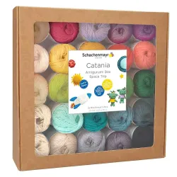 Coffret Catania Space Trip 25 mini-pelotes coton Amigurumi - Chat Crochet