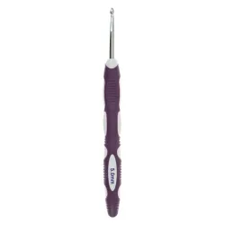 Crochet Milward mauve soft grip en 5 millimètres