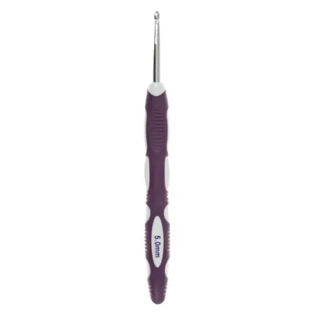 Crochet Milward mauve soft grip en 5 millimètres