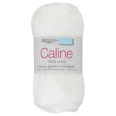 Fil coton Trimits Câline en 50g, couleur Blanc 101.