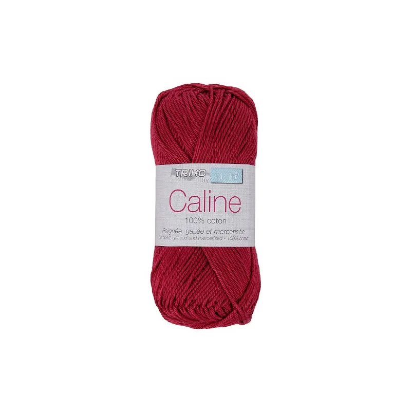 Fil coton Trimits Câline en 50g, couleur Rouge 114.