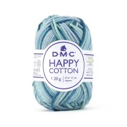 Pelotes 20g DMC Happy Cotton Multicolores Bleu 650
