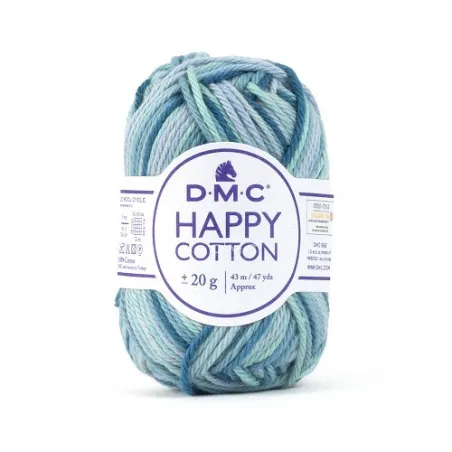 Pelotes 20g DMC Happy Cotton Multicolores Bleu 650