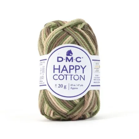 Pelotes 20g DMC Happy Cotton Multicolores Vert 651