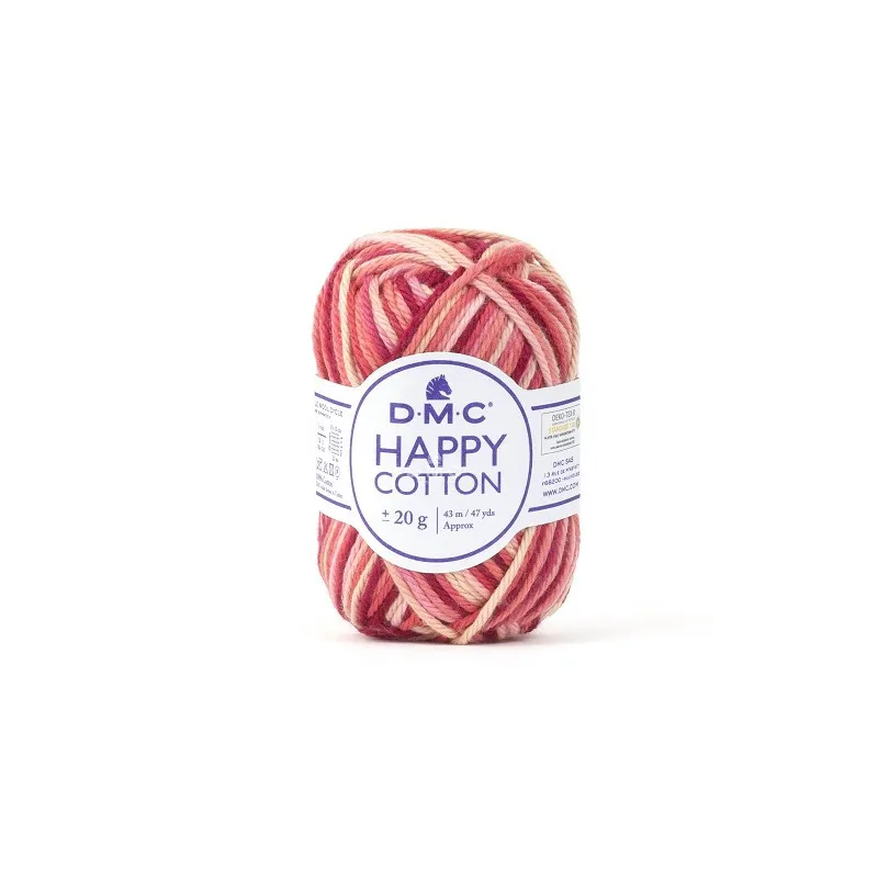 Pelotes 20g DMC Happy Cotton Multicolores Rose 652 650
