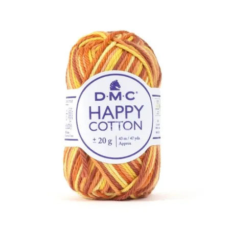 Pelotes 20g DMC Happy Cotton Multicolores Orange 653
