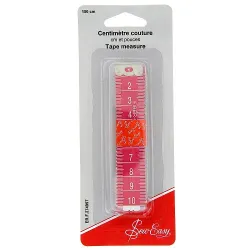 Mètre Ruban souple de150cm, couleur rose.