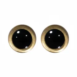 Yeux de sécurité pour Amigurumi Or et Noir - Chat Crochet