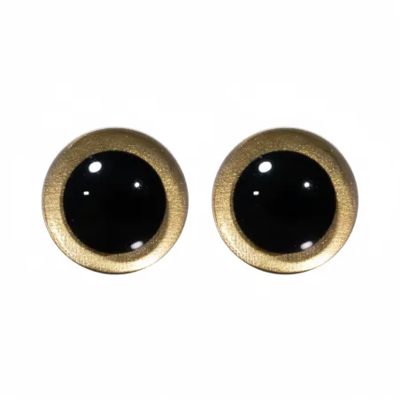 Yeux de sécurité pour Amigurumi Or et Noir - Chat Crochet