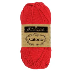 Coton Scheepjes Catona 50g 115 Hot Red - Chat Crochet