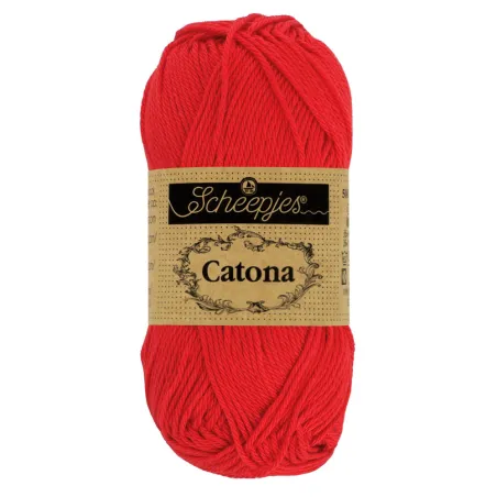 Coton Scheepjes Catona 50g 115 Hot Red - Chat Crochet