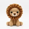 Lion amigurumi au crochet avec Yeux de sécurité Or & Noir