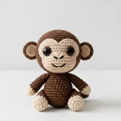 Singe au crochet utilisant des yeux de sécurité marrons Trimits