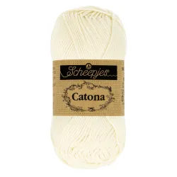 Coton Scheepjes Catona 50g 130 Old Lace - Chat Crochet