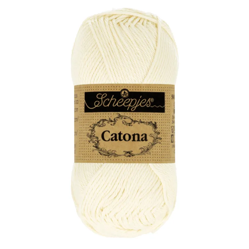 Coton Scheepjes Catona 50g 130 Old Lace - Chat Crochet