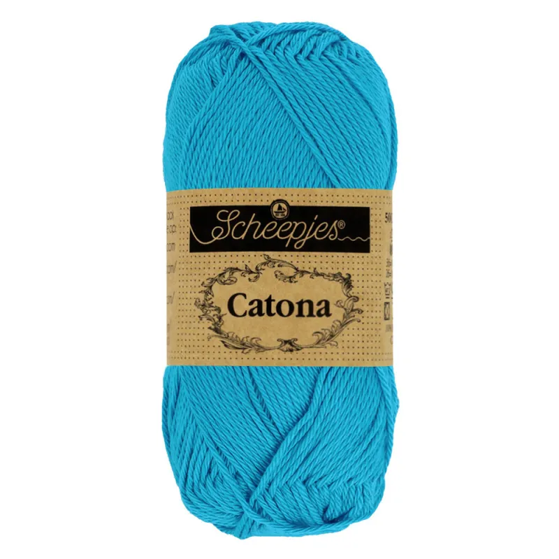Coton Scheepjes Catona 50g 146 Vivid Blue - Chat Crochet