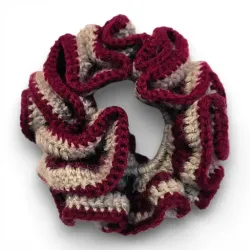 Ruffled Crochet Scrunchie | Handmade Hair Accessory