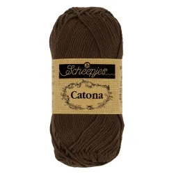 Coton Scheepjes Catona 50g 162 Black Coffee - Chat Crochet